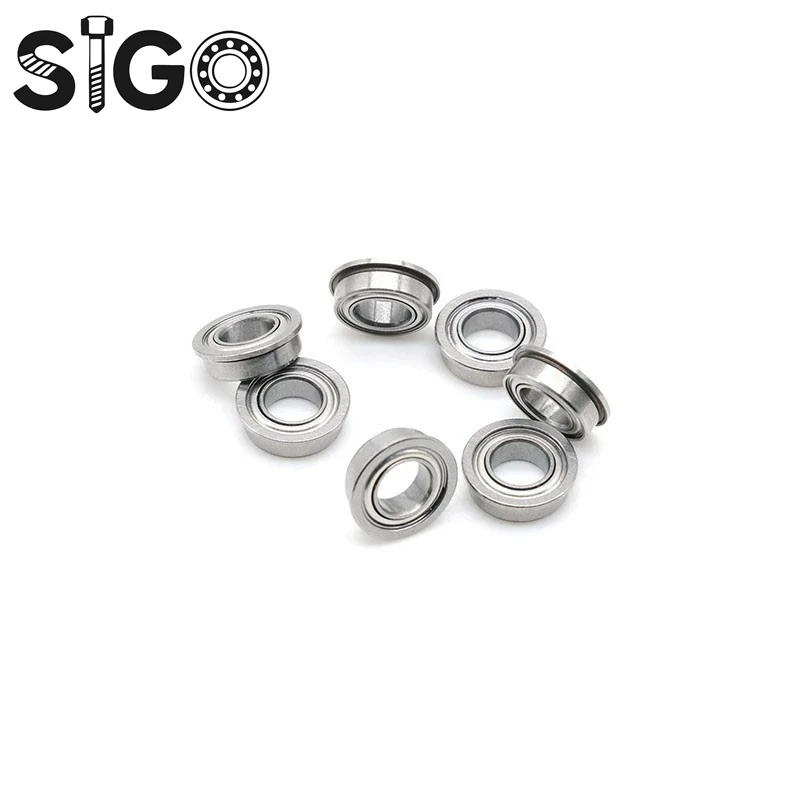 

10PCS MF95ZZ 5x9x3 Mm Flange Bearing ABEC-7 Miniature Flanged MF95 ZZ Ball Bearings