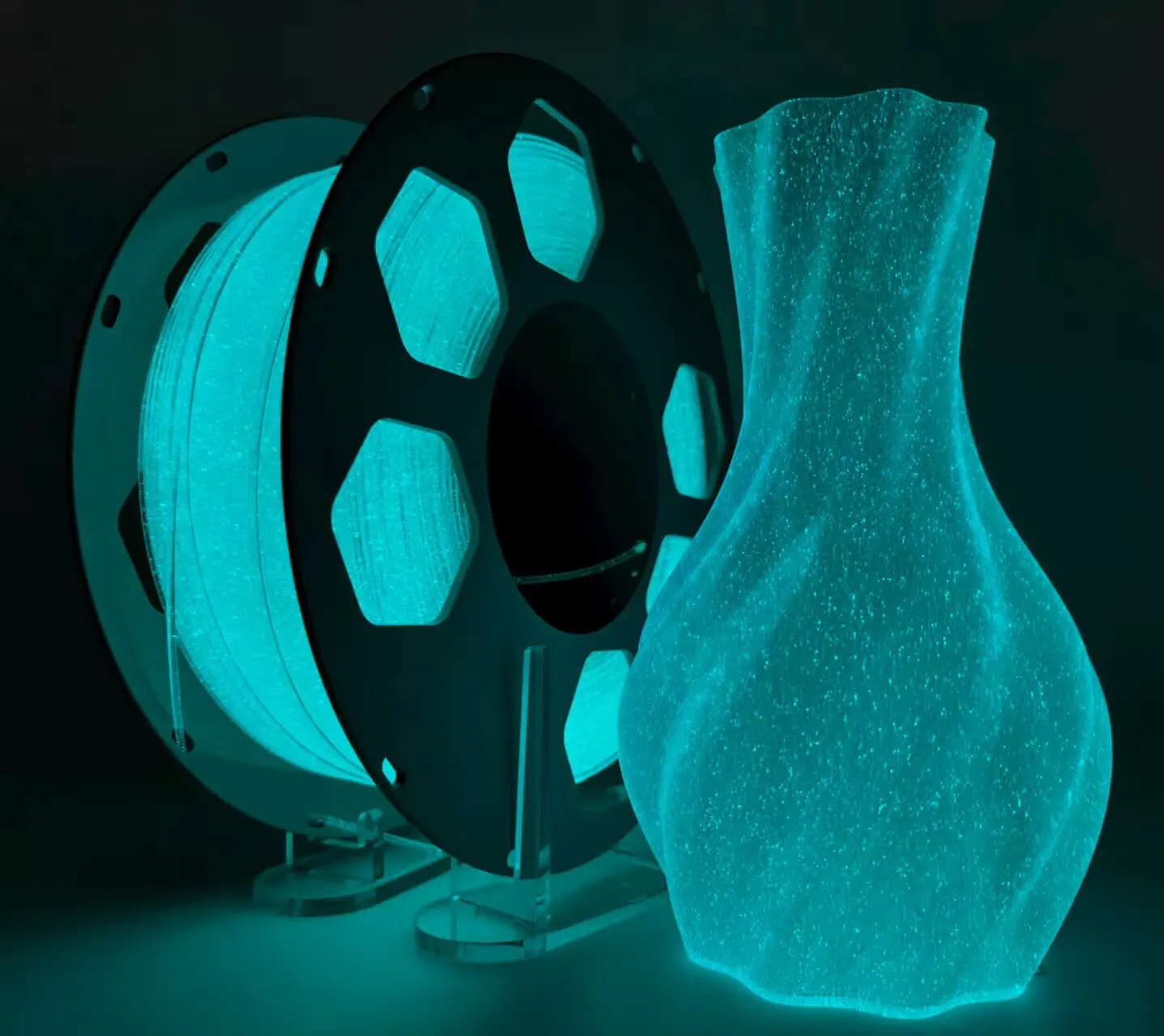 

Glow in Dark PETG Filament 1.75mm Firefly Series, No Stringing No Warping, Low Odor Eco-Friendly 3D Printing Material