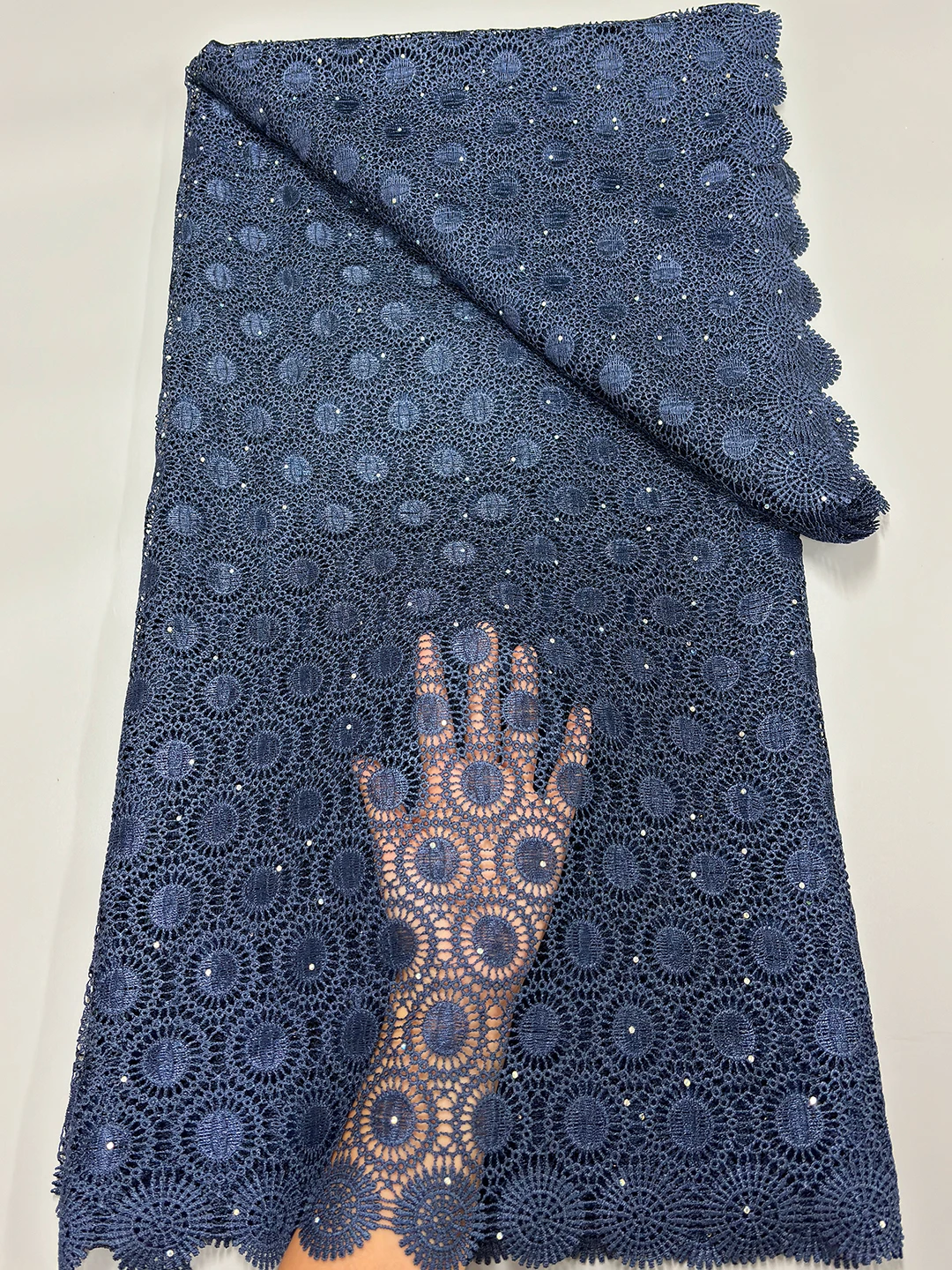 

African Guipure Cord Lace Fabric 2025 New High Quality Nigerian Water-soluble Lace Fabrics 5 Yards for Wedding Dresses Party