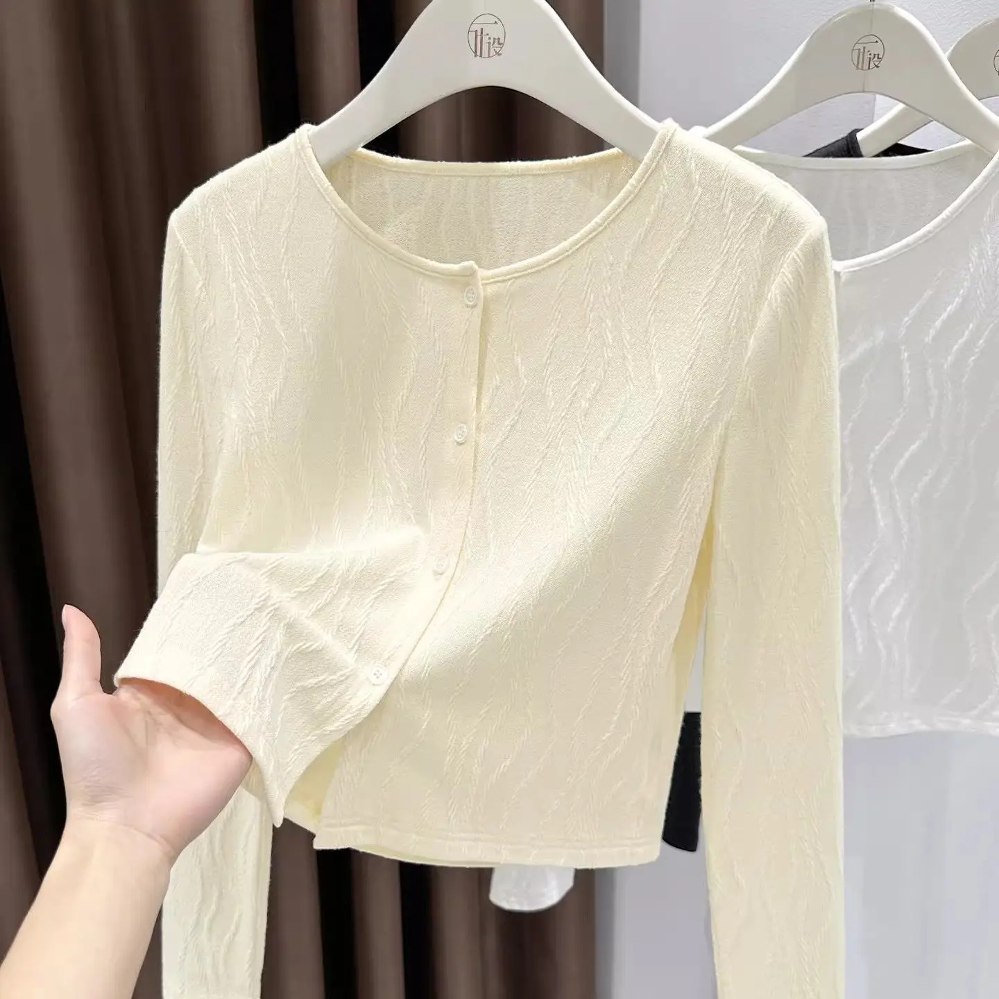 

Корейский стиль: Новинка лета 2026 – Женский кардиган с длинными рукавами для защиты от солнца, накидка-шаль для юбок