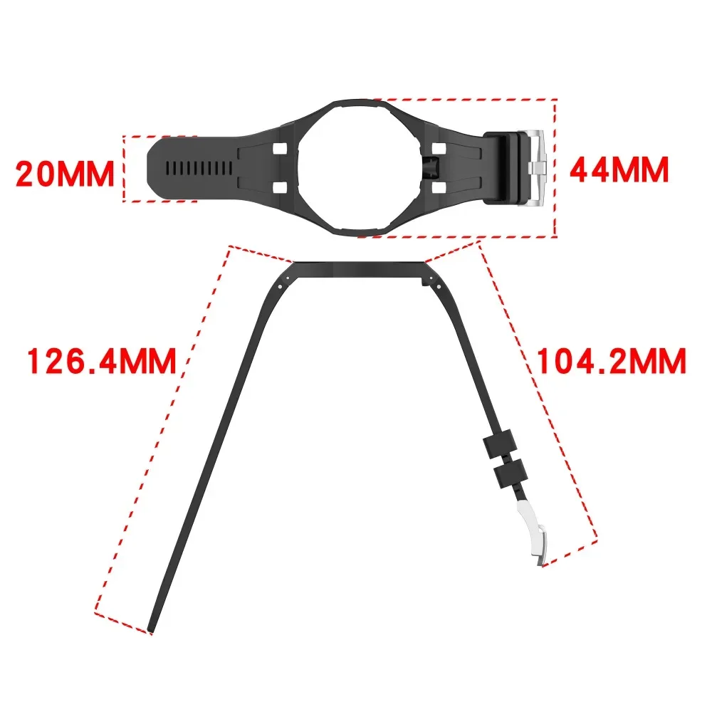 Silicone Strap+PC Case For Swatch X AP Royal Pop Pocket Watch 2 In 1 Modification The Integrated band For Royal POP Accessories