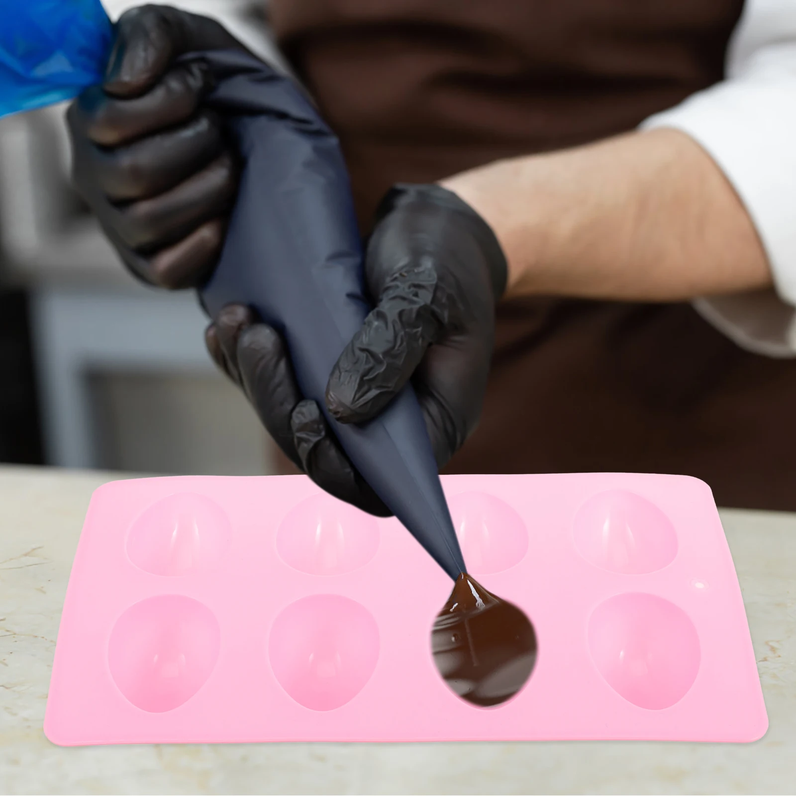 

Silicone Cake Mold Oval Egg Shape Baking Tool For Chocolate Jelly Mousse Easter Diy Fondant Oven Safe Non-Stick Molds