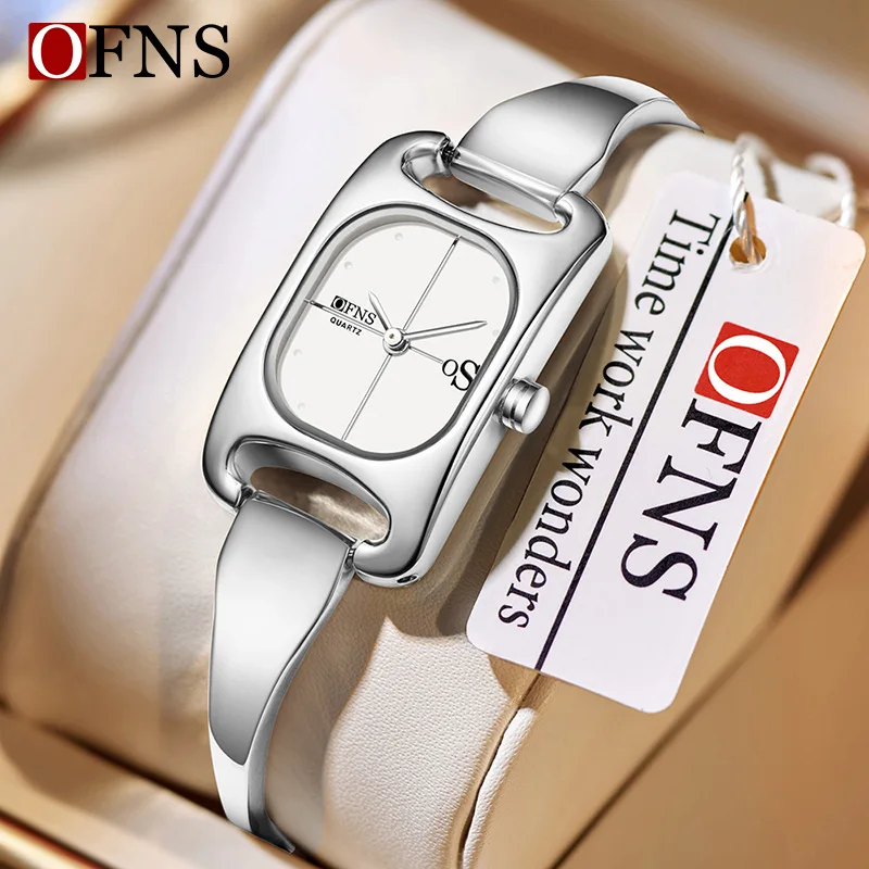 New Arrival Square Women Quartz Watch 3D Numeral Mark Alloy Case Minimalist Light Luxury Design Versatile Commute Daily Ladies