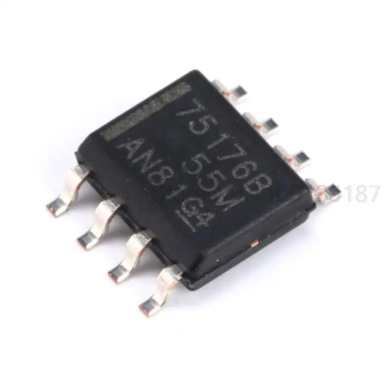 10pcs/lot Home furnishings patch SN75176BDR upright SN75176BP differential bus transceiver