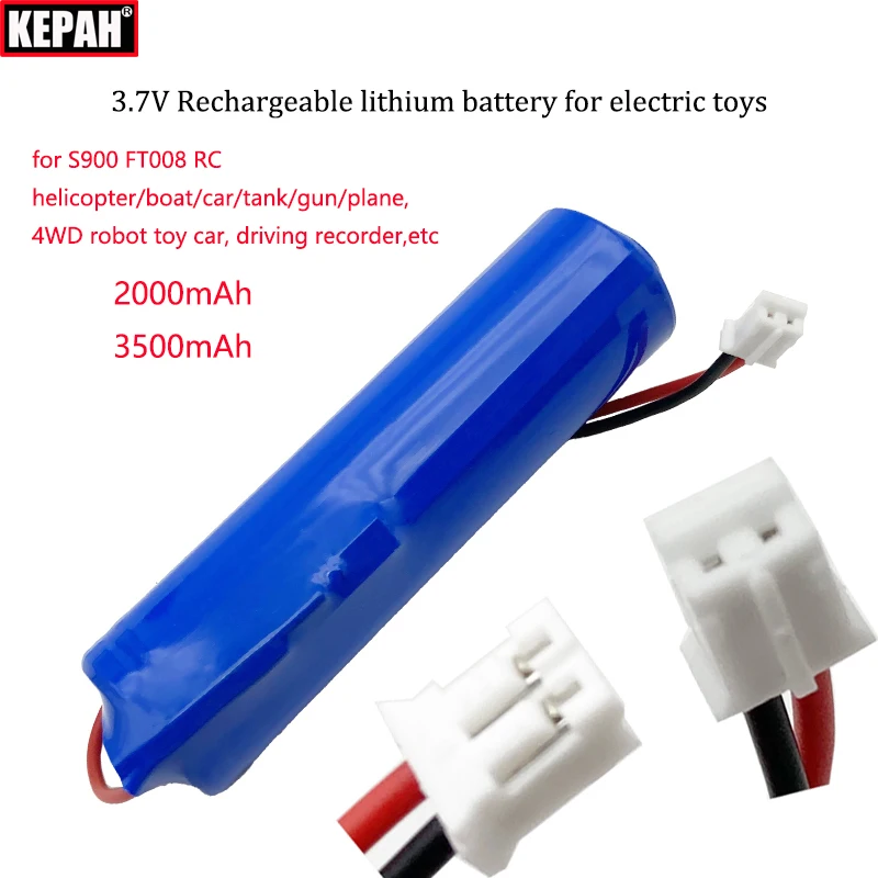 3.7V 3500mAh  toy lithium battery for S900 FT008 RC helicopter/boat/car/tank/gun/plane, 4WD robot toy car, driving recorder