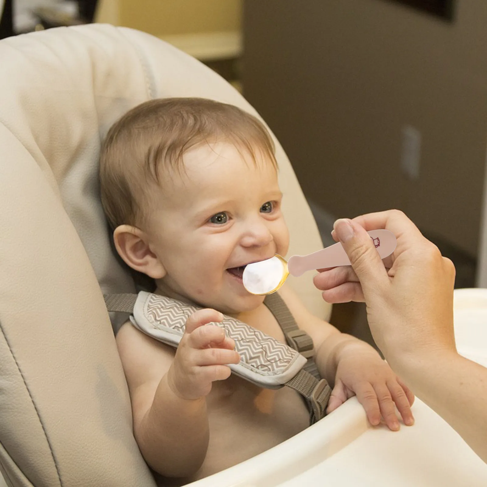 

1 Set Silicone Baby Fork and Spoon Set Flexible Design Training Tableware Infant Eating Flatware for Toddlers Baby