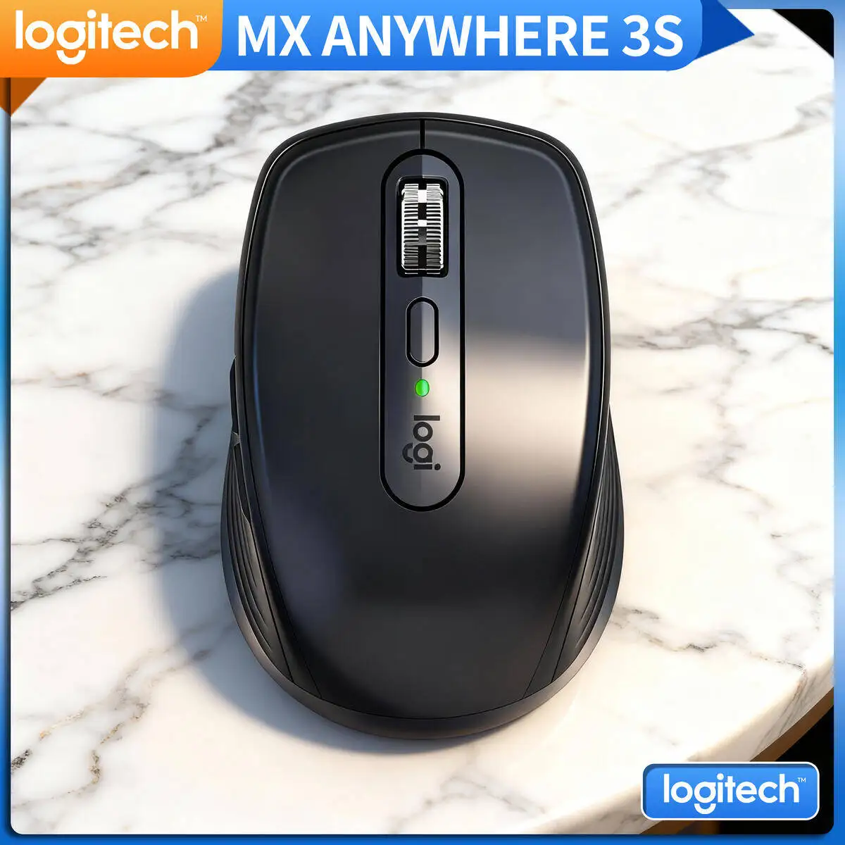 

Logitech MX Anywhere 3S Bluetooth Mouse Ultra Responsive Silent Clicks Customizable DPI for Laptop Desktop Home