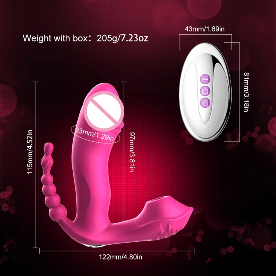 Wearable Panties Dildo Vibrator G Spot Clitoris Stimulator Wireless Remote Sucker Vibrator Female Masturbator Sex Toys For Women