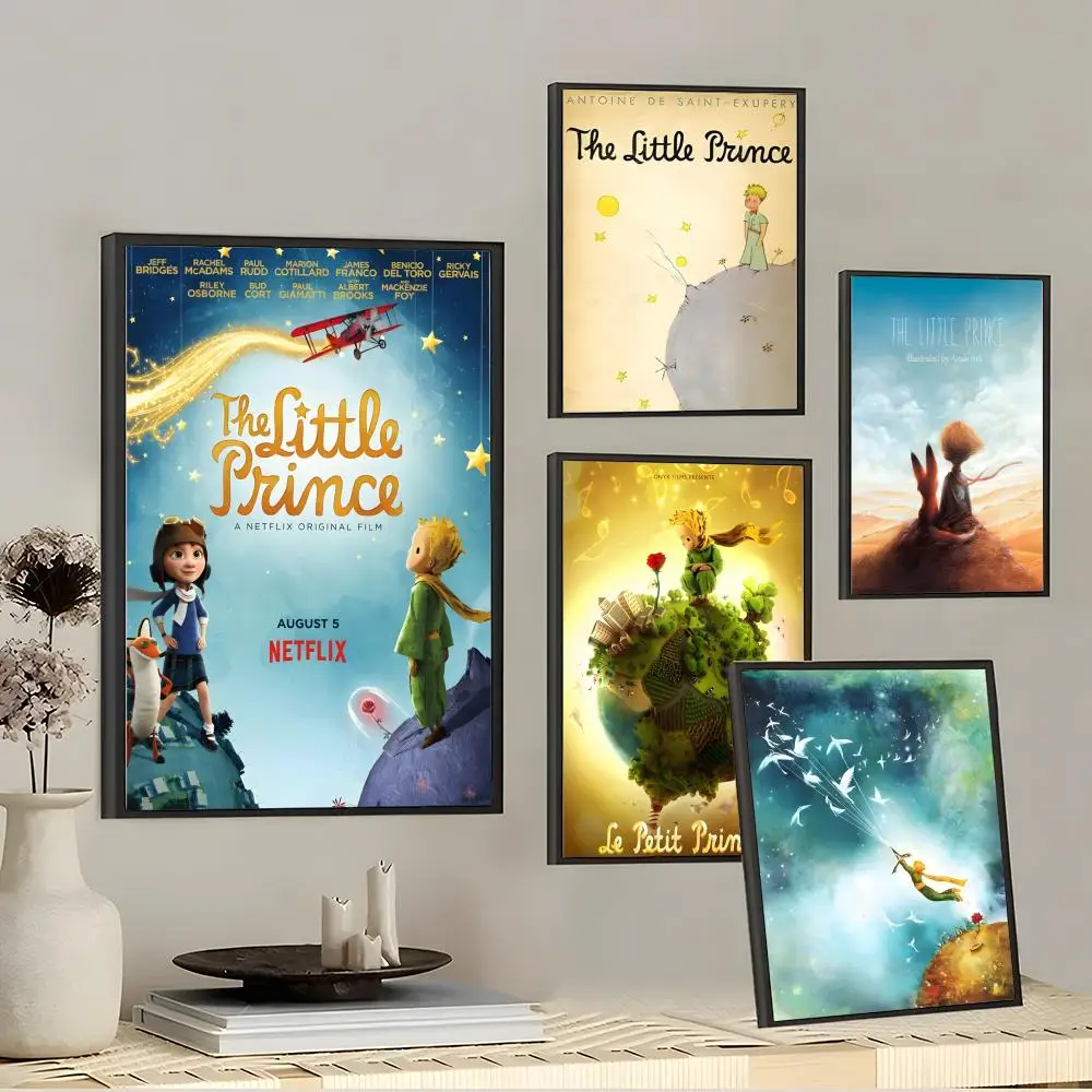 Cuadro de caligrafía con impresión HD de El Pequeño Príncipe – Arte de pared vibrante sin marco, ideal para el hogar, el dormitorio y la inauguración de una casa