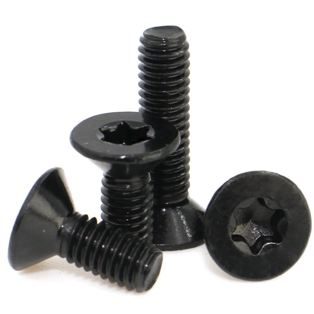 Weiyi 10 Stück Schwarze SUS304 Edelstahlschrauben Sechsrund-Torx Senkkopfschrauben Maschinenschrauben M2 M2.5 M3 M4 M5 M6 M8 M10 – Detail 1