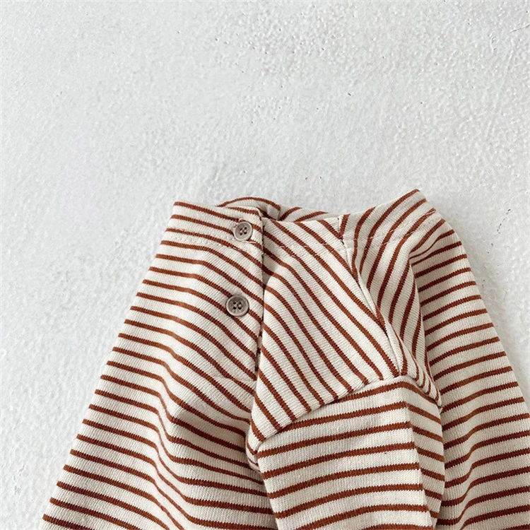 Lawadka Baby-T-Shirts für Jungen und Mädchen, Baumwolle, langärmelig, gestreift, Babykleidung, lässig, Frühling, Kleinkind-Kleidung, Tops, 3–36 Monate – Detail 5