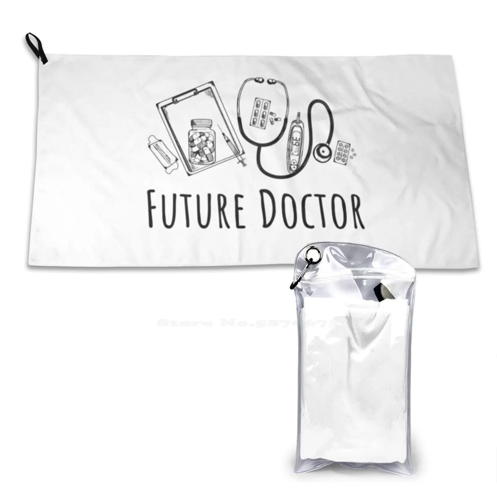 Future Doctor-Gifts For Students Soft Towel Quick Dry Beach Towel Doctor Nurse Medicine Funny Nursing School Med Student