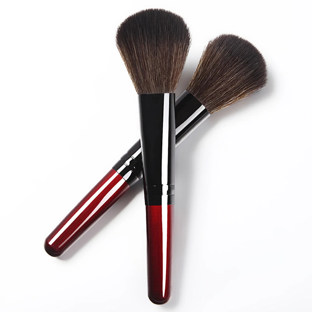 Cepillo para polvo de uñas, cerdas de lana ergonómicas para decoración de uñas, limpieza acrílica, colorete Facial, aplicación de maquillaje, brocha para polvo, maquillaje