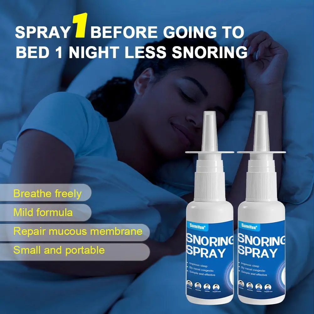 30ML MEN Anti Snoring Spray Stop Snore Throat Relief Sleeping Nose Cold Sneezing Better Care Relief Liquid Health Breath Easier