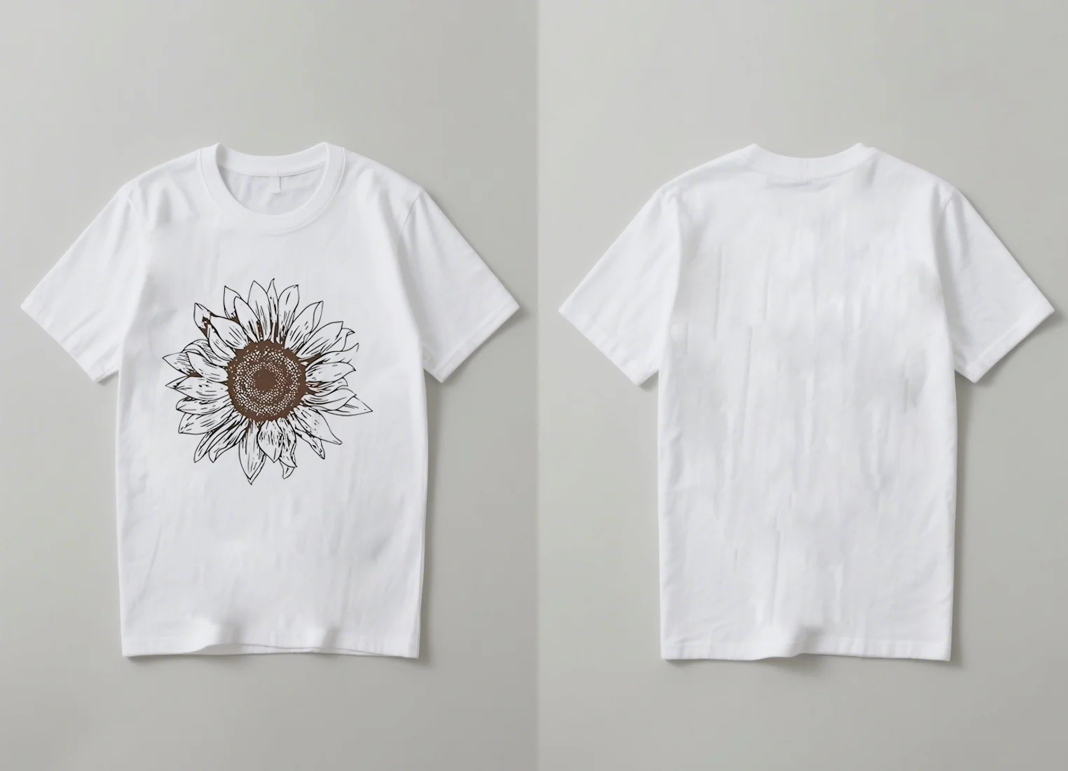 

2025 Новый модный повседневный унисекс с коротким рукавом и принтом подсолнечника