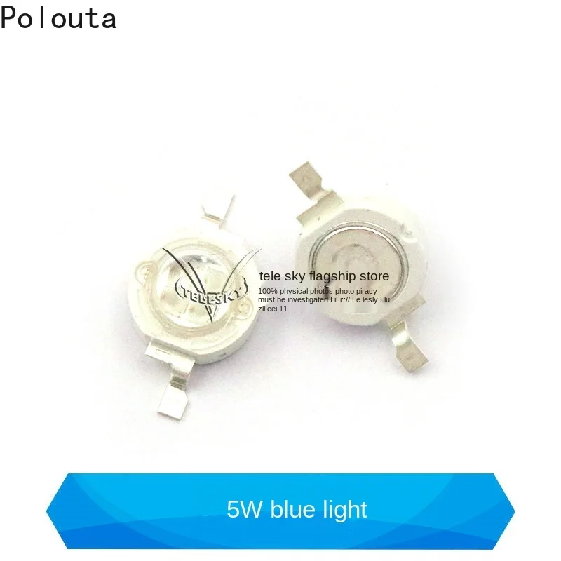 10 Pcs/Set High-brightness High-power 5W Small Light-emitting Diode LED Lamp Beads Are White Warm Lighting Red Yellow Green Blue