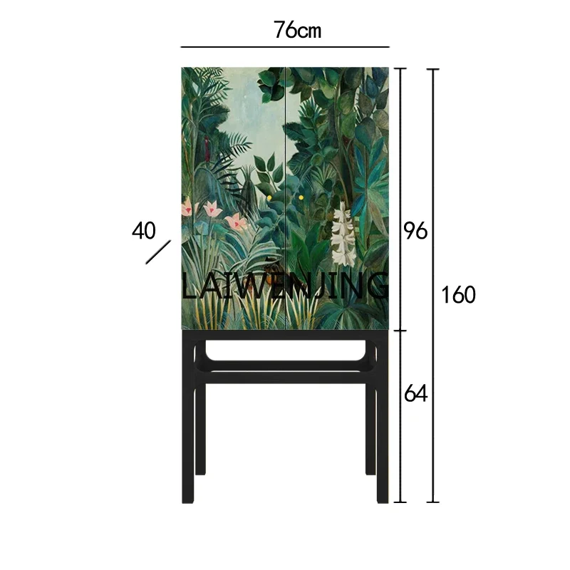 

SGF solid wood tall cabinet dining side living room entrance multi-functional locker