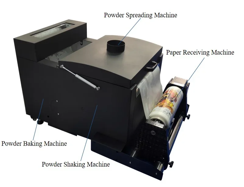 Hot Sale A3 powder shaking and baking machine With Roll to  Ttransferpaper For Printer