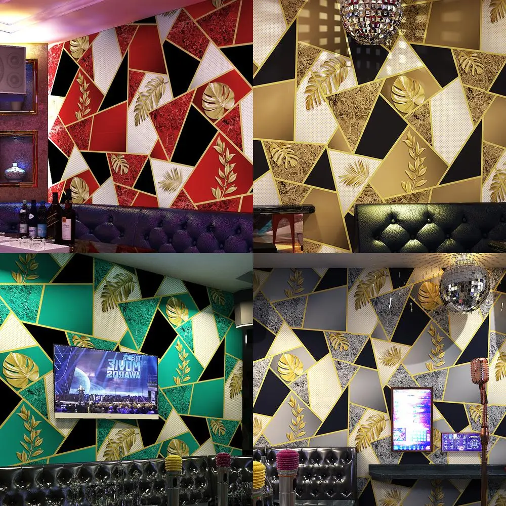 

KTV Wallpaper 3D Holographic Reflective Glitter Wall Fabric for Bar Room Decoration Futuristic Background Tech Style