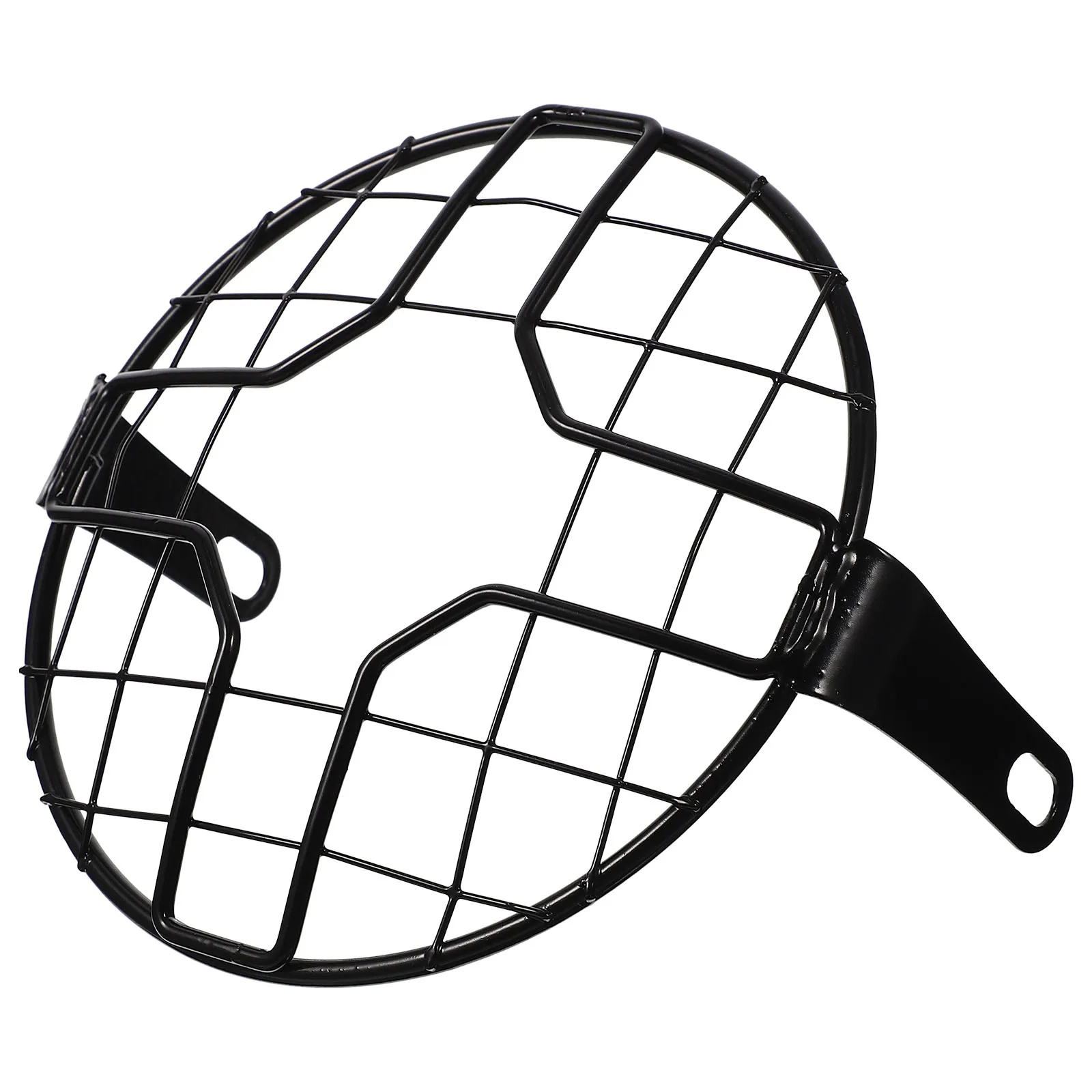 

Universal Motorcycle Headlight Cover Metal Mesh Guard Durable Impact Resistant Easy Install Classic Style Replacement Lamp
