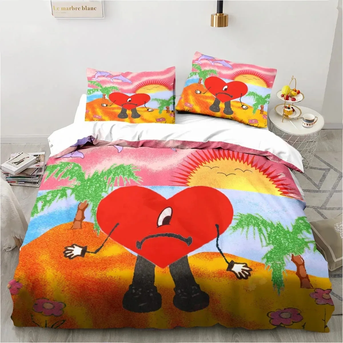 

3D Printing Funny Bad Bunny Un Verano Sin Ti Bedding Set Duvet Cover Bed Set Quilt Cover Pillowcase Comforter king Queen Size