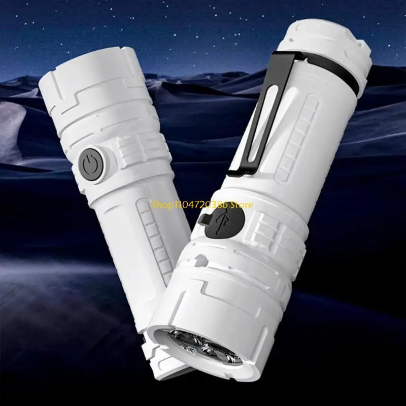 K0EA Rechargeable LED Flashlight with 3 Light Model for All Scenario, Unisex