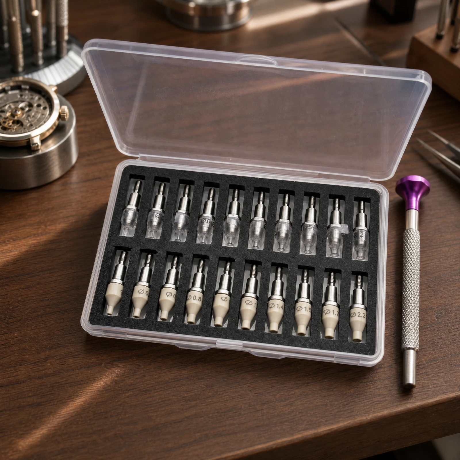 Watch-Hand Installation Tool Precision Watch Hand Fitting Tool with Storage Case Accurate Stable for Watchmakers