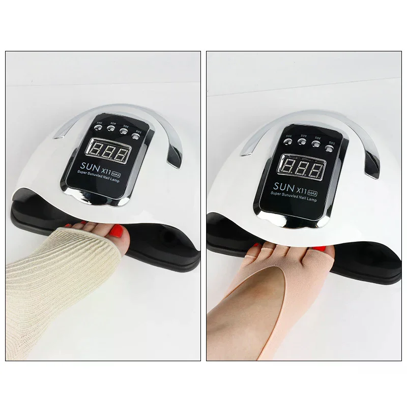 1 paio di coprigambe per lampada per unghie in gel Nail art Cura della pelle Guanto anti UV Proteggi il piede dai UV Coperture di protezione del piede per manicure