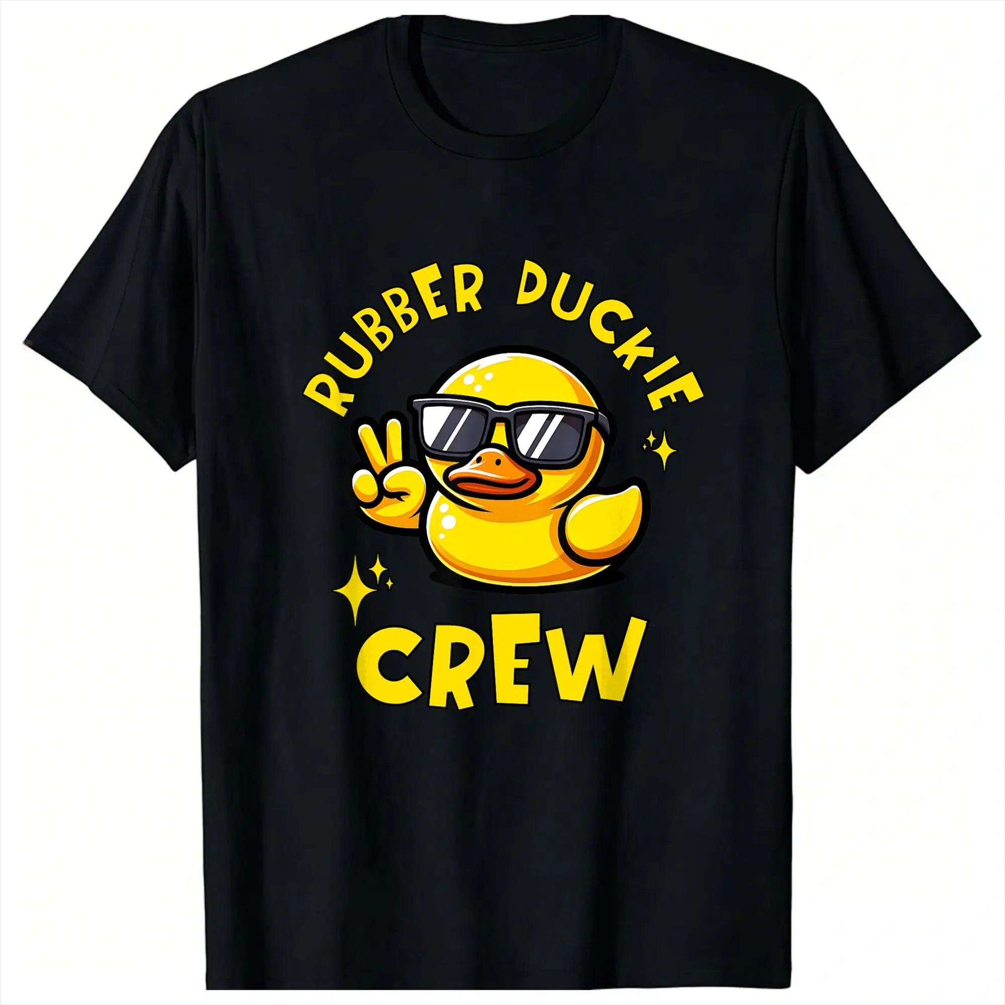Rubber Duckie Crew Kids Family Matching Yellow Duck T-Shirt Summer  Y2K Funny T Shirts Cotton Trendy Cool Tshirt Short Sleeve