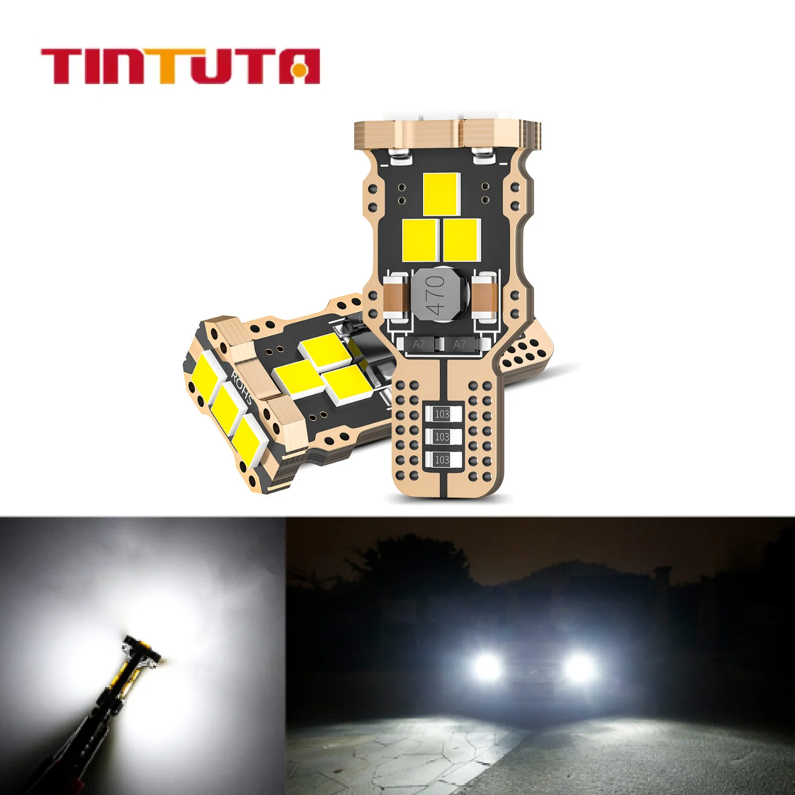 

2 шт. T15 фонарь заднего хода W16W светодиодный супер яркий резервный фонарь Canbus автомобильный парк свет белый красный желтый 12 В 9SMD 2835 чип для автомобиля