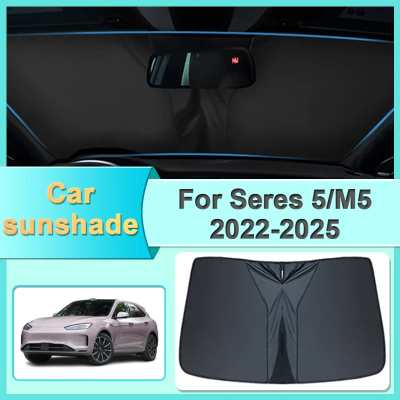 

Car Sunshade For AITO M5 Accessories Seres 5 M5 2022 2023-2025 Car Parasols Sunscreen Shade Heat Insulation Sun Protection Visor