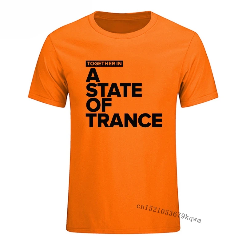 Together In A State of Trance Men T Shirt Round Collar Casual Hip Hop Printed Top Tee Europe Plus Size Sweatshirt