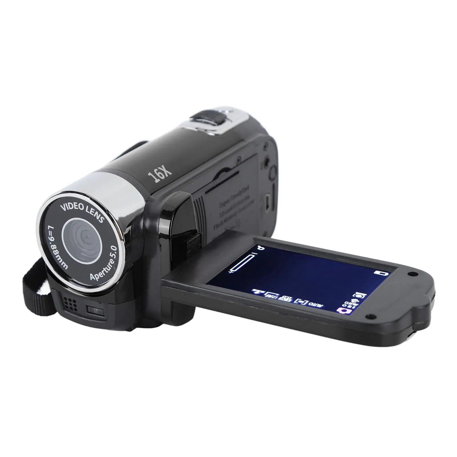 كاميرا DV 4K 48MP 2.7 بوصة TFT شاشة قابلة للدوران 16x كاميرا فيديو تكبير رقمي مع كابل USB