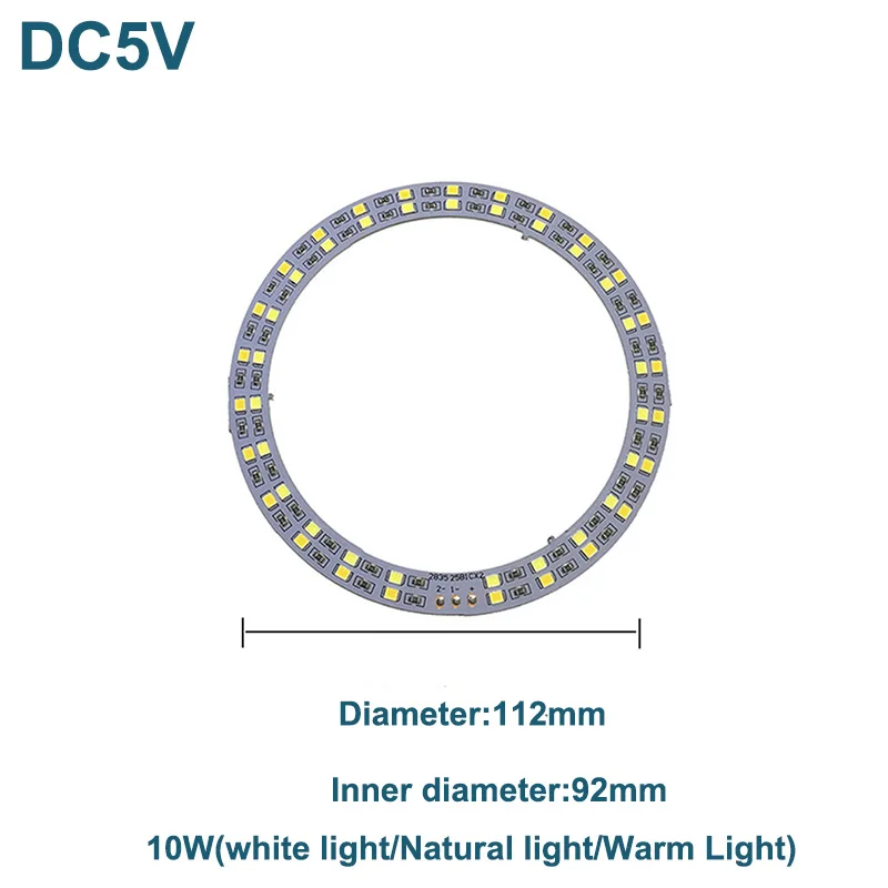 1PC DC5V LED Dimmable Chips 5730SMD 3Colors LED light 10W12W LED Light Board with USB 1.5M Dimming Controller cable DIY LED Bulb