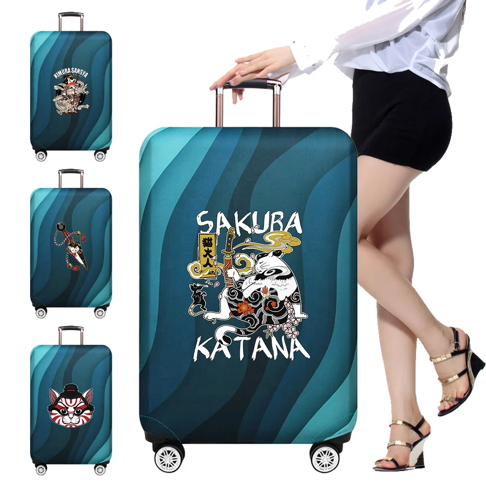

Trolley Box Cover Wear Resistant Multiple Style Options Elastic Luggage Cover Protector Samurai Series 18-32inch Accessories