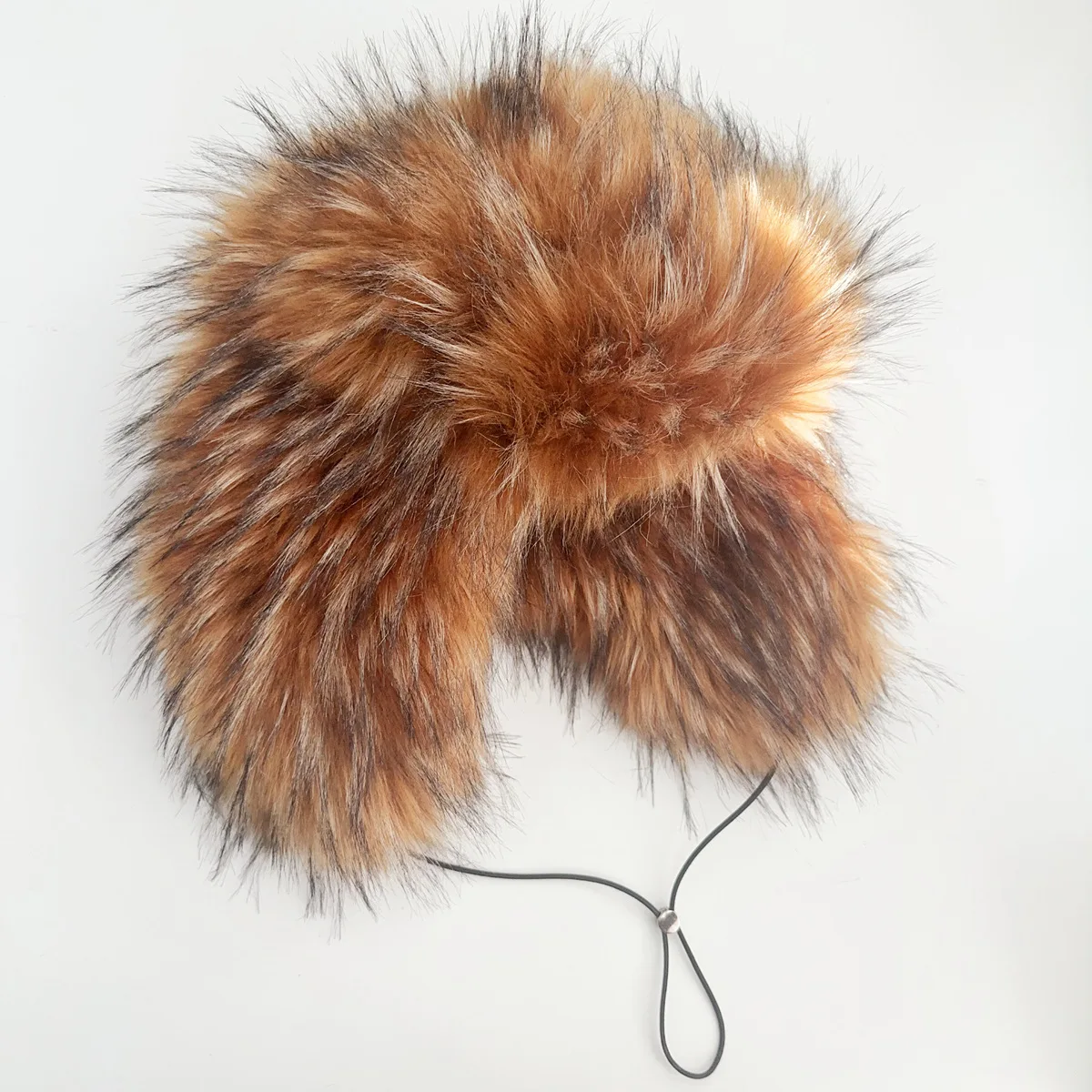 Fashion Fluffy Popular Russian Female Round Cap Faux Fur Hats Winter Hats For Women Faux Raccoon Fur Faux Fox Bomber Hat