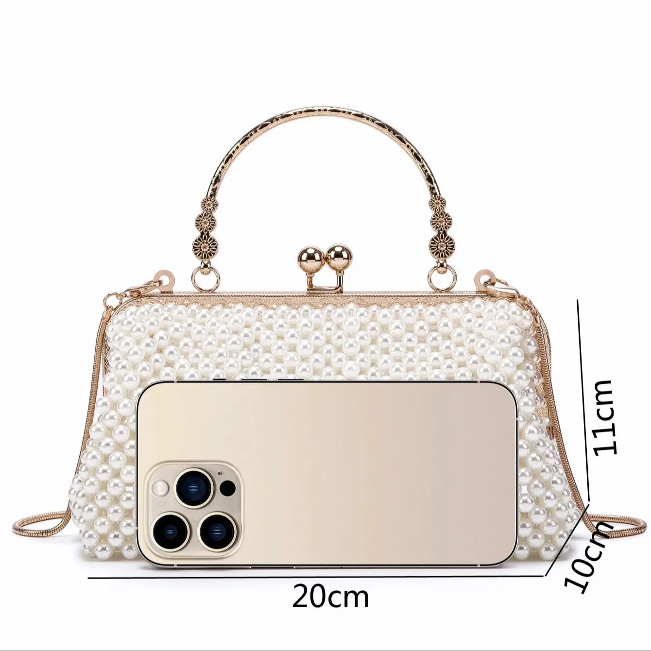 Purses and handbag luxury Designer Clutch purse handmade Pearl decoration Party Wedding Evening bag banquet bag