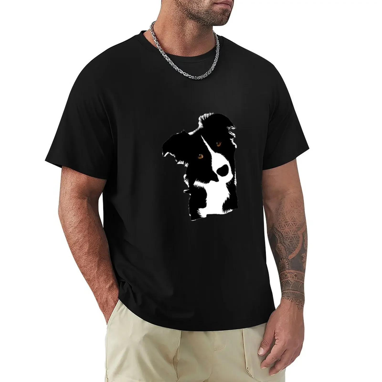 

Border Collie T-Shirt boys whites essential t shirt graphic tee shirt clothes for men