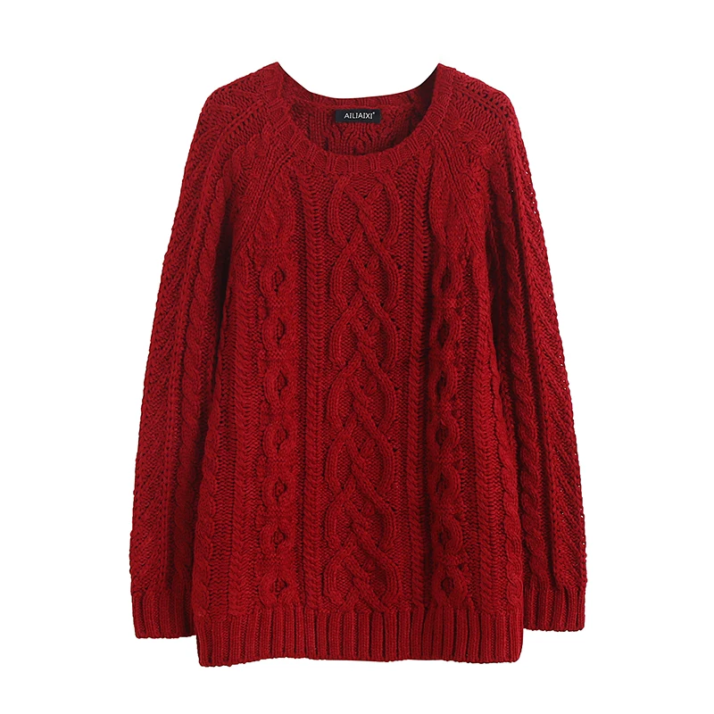 

Милый однотонный повседневный модный женский свитер U39WU, осень-зима, новый универсальный удобный теплый трикотаж