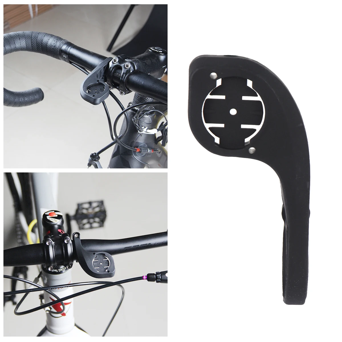 Professional Bike Stopwatch Bracket Durable Handlebar Mount for 200 500 800 Rider 20 30 40 Long Black
