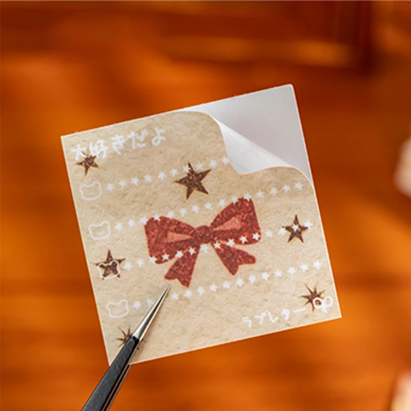 Mr. Paper 50pcs Time Letter Sticker Book - Vintage Memo Journal Supplies, Nostalgic Collage Decor, Literary Theme Stationery