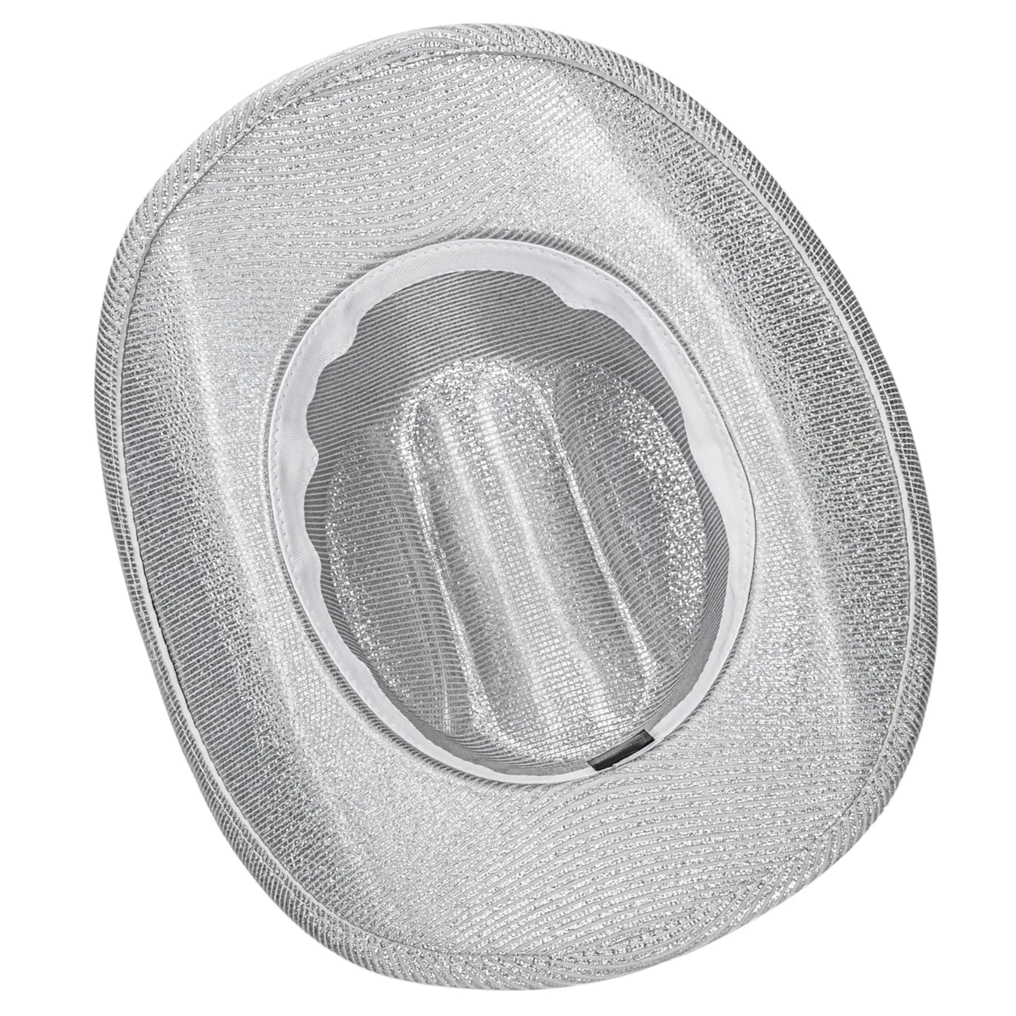 Kapelusz kowbojski z dżetami i diamentowym frędzlem, błyszczący kapelusz kowbojski z szerokim rondem w stylu western na cosplay, wesele.