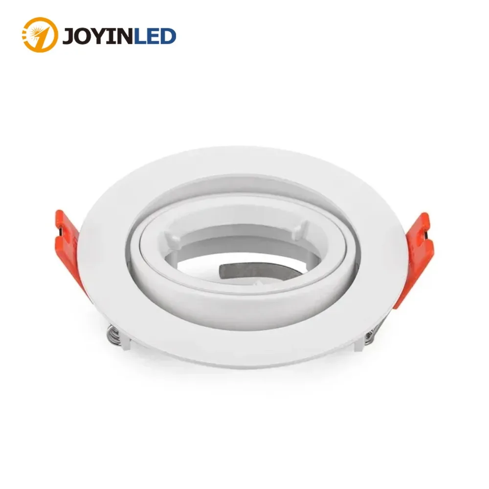 Round LED Recessed Ceiling Downlight Adjustable Mounted Frame Bracket MR16 GU10 Lamp Holder Socket Fitting Spot Lighting Fixture