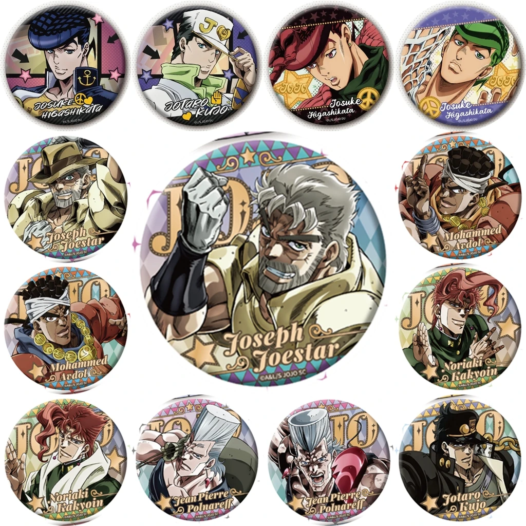 

Значок-брошь 58 мм из жести SPTE для косплея по аниме «JoJo's Bizarre Adventure: Stardust Crusaders» ﻿ Рождественский подарок-подарок