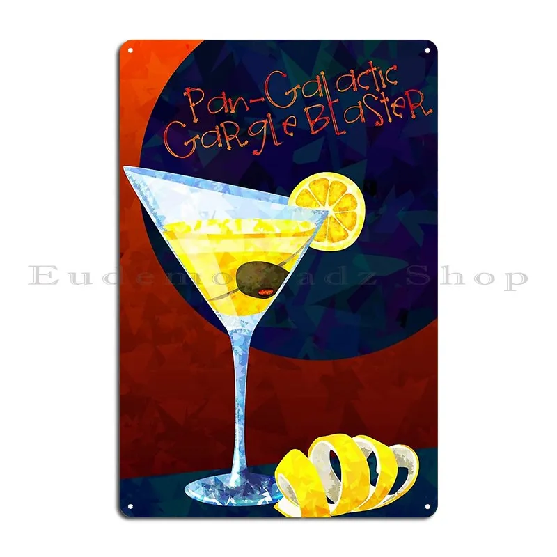 Pan Galactic Gargle Blaster Metal Plaque Poster PaintingWall Decor Designer Custom Cinema Tin Sign Poster