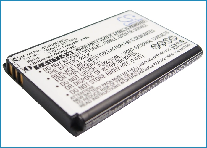 CS Replacement Battery For T-Mobile Pulse Mini, Tap BTR7519, HB5A2H 1100mAh/4.07Wh