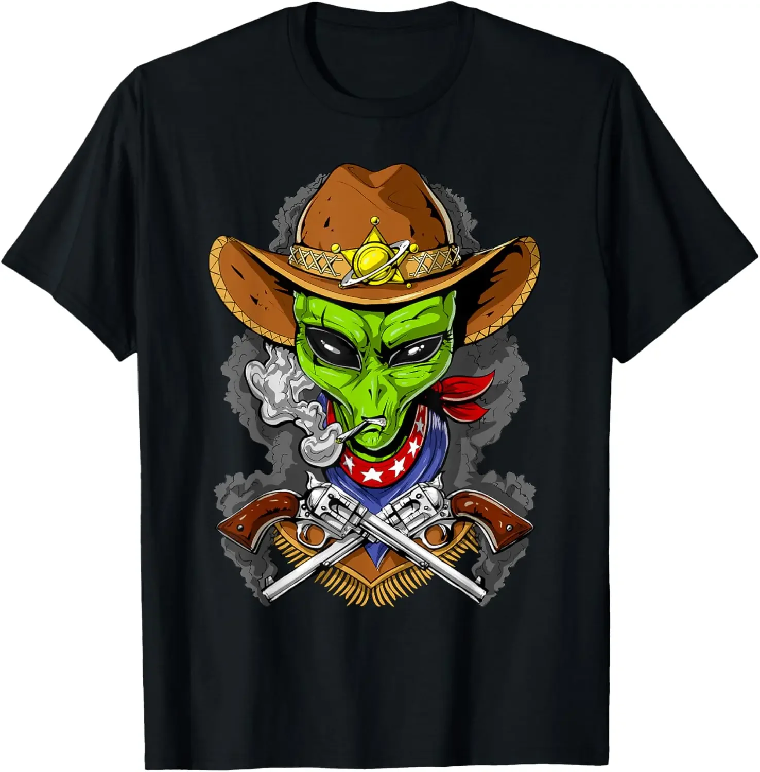 Alien Cowboy Funny Space Aliens T-Shirt