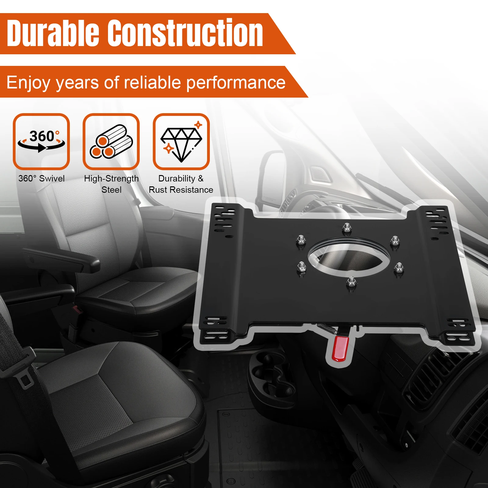 For Sprinter T5/T6 Transit Rotatable Seats Adjuster 360-Degree Rotating Rust Proof General Commercial Vehicle Modification Parts view 5