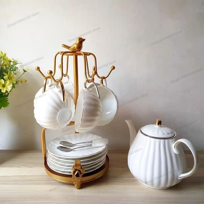 For Home metal cup holder, wrought iron hanging rack set, creative retro decoration, European coffee cup hanging collection