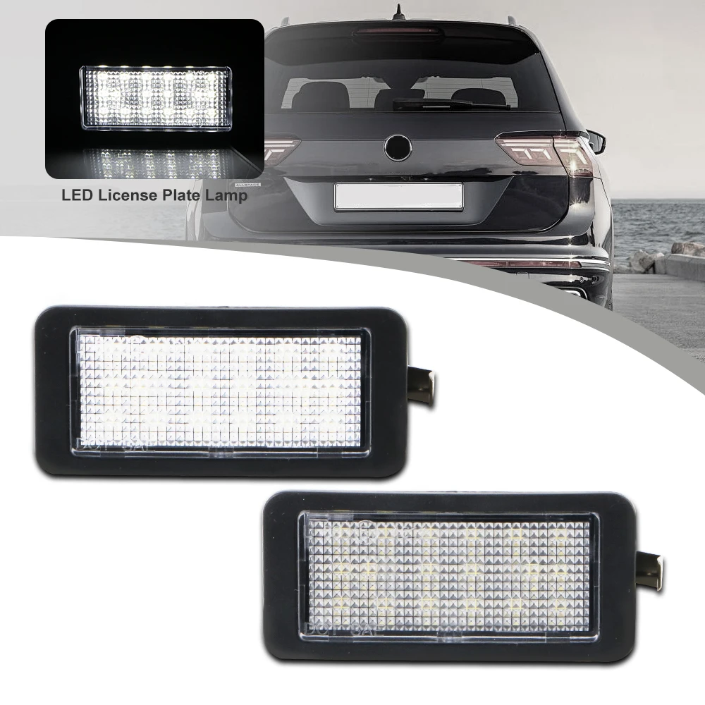 Car License Number Plate Lights Lamp Accessories For VW up!/e-up! Skoda Citigo/E-Citigo Seat Mii/e-Mii Ibiza 6J 3-Door